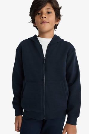 Erkek Çocuk Kapüşonlu Fermuarlı Sweatshirt