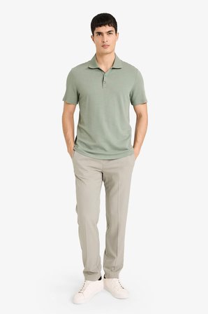 DeFacto Slim Fit Polo Yaka Kısa Kollu Pamuklu Modal Karışımlı Basic Tişört M6609AZ26SPGN460