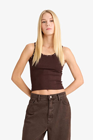 Coool Fitted Kare Yaka Fitilli Kaşkorse Atlet