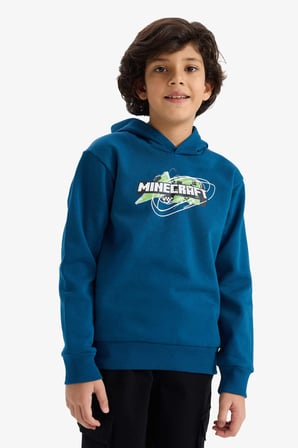 DeFacto Minecraft Kapüşonlu Sweatshirt Erkek Çocuk G6915A825CWIN101