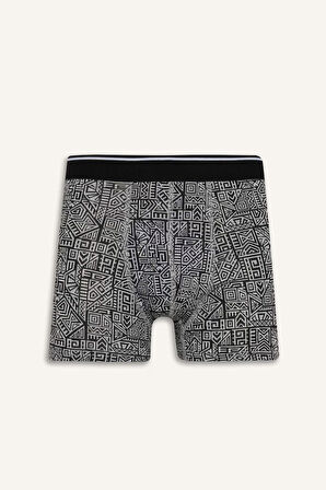Regular Fit Baskılı 3'lü Boxer