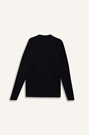 Standart Fit Polo Yaka Düğmeli Ön Cep Detaylı Triko Hırka