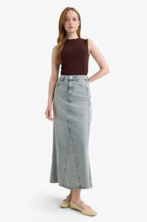 Regular Fit Yarım Biisklet Yaka Kolsuz Tunik