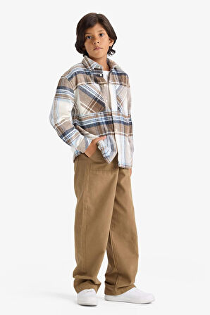 Erkek Çocuk Loose Fit Standart Paça Gabardin Pantolon