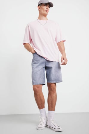 DeFacto %100 Pamuk Loose Fit Baskılı Tişört F5732AX25AUPN105