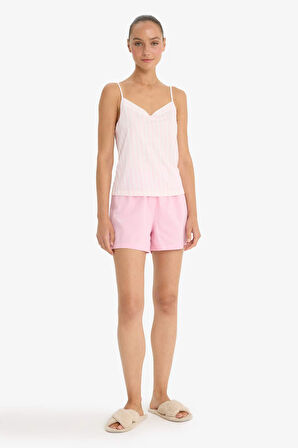 Regular Fit V Yaka Askılı Üst-Fall in Love