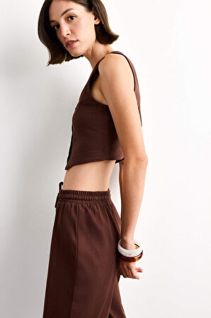 Fitted Düğmeli Yelek