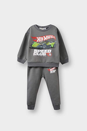 Erkek Bebek Hot Wheels 2'li Takım Sweatshirt Eşofman Altı