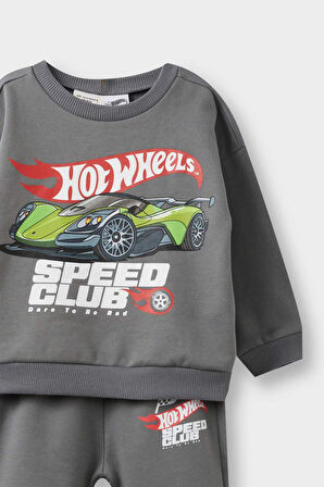 Erkek Bebek Hot Wheels 2'li Takım Sweatshirt Eşofman Altı