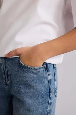 DeFacto %100 Pamuk Wıde Leg Jean Pantolon Erkek Çocuk F9439A826SMNM39