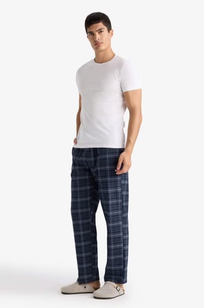 DeFacto Slim Fit Dar Kesim Bisiklet Yaka Kısa Kollu Pijama Üstü L4885AZ25AUWT34