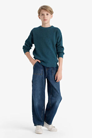 Erkek Çocuk Bisiklet Yaka Triko Kazak