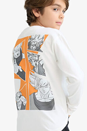 Erkek Çocuk Dragon Ball Bisiklet Yaka Uzun Kollu Tişört