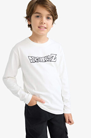 Erkek Çocuk Dragon Ball Bisiklet Yaka Uzun Kollu Tişört