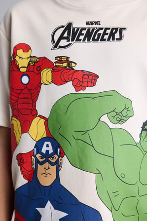 DeFacto Marvel Avengers Tişört Şort 2'li Takım Erkek Çocuk H0282A826SMBG74