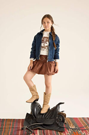 Kız Çocuk Jean Ceket