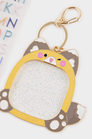 Kadın Kedi Temalı Harfli Charm Anahtarlık