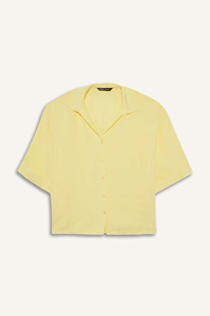 DeFacto Oversize Geniş Kalıp Modal Uzun Kollu Gömlek F5676AX25SMYL236