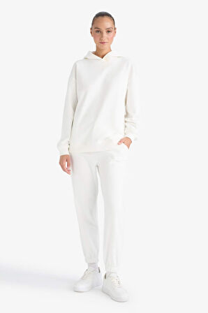 Basic Düz Cepli Beli Bağcıklı Kalın Jogger Eşofman Altı