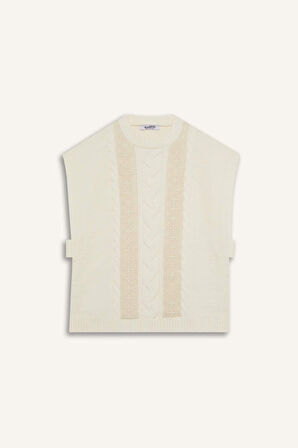 Regular Fit Bisiklet Yaka Triko Yelek