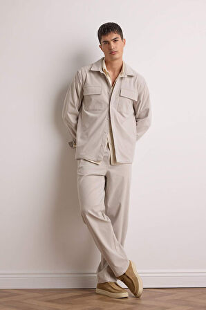 Wide Leg Geniş Paça Fitilli Kadife Pantolon