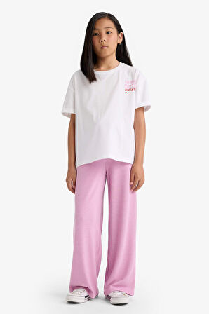 Kız Çocuk Wide Leg Cepli Geniş Paça Pantolon