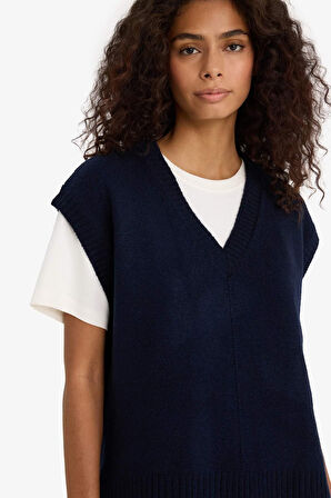 Regular Fit V Yaka Yelek