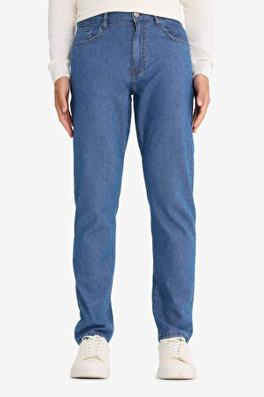 Tapered Fit Geniş Paça Jean Pantolon