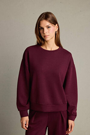 Bisiklet Yaka Modal Sweatshirt