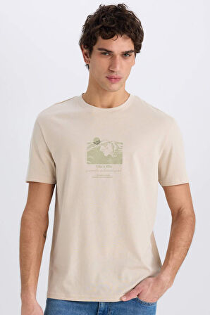 DeFacto %100 Pamuk Regular Fit Bisiklet Yaka Baskılı Kısa Kollu Tişört E0579AX25SMBG106