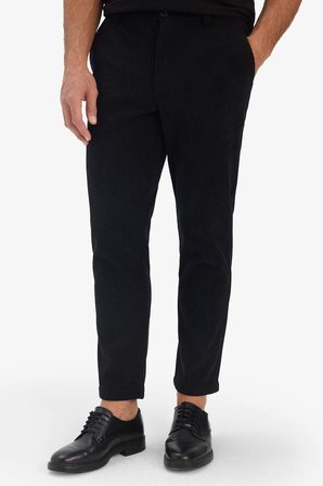 DeFacto Tailored Regular Fit Düz Paça Fitilli Kadife Pantolon F0462AX25WNBK27