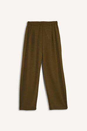 Barrel Fit Düz Paça Pantolon
