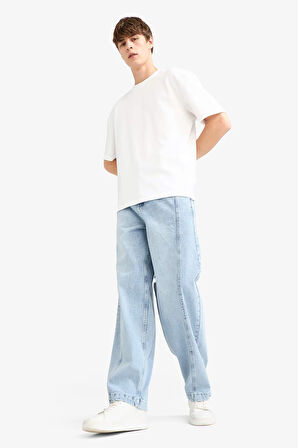 Barrel Fit Geniş Paça Jean Pantolon