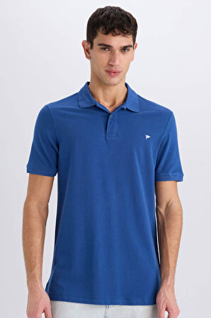 DeFacto %100 Pamuk Slim Fit Dar Kesim Polo Yaka Kısa Kollu Tişört D7665AX25SPBE815