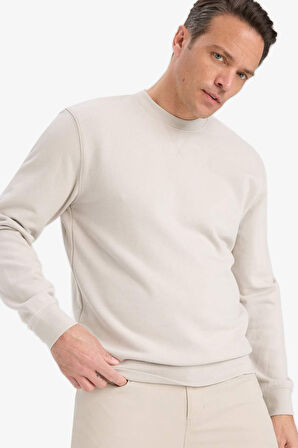 Regular Fit Bisiklet Yaka Sweatshirt