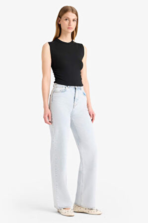 Slim Fit Dar Kesim Bisiklet Yaka Büzgülü Ribana Atlet