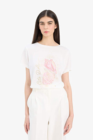 DeFacto Regular Fit Bisiklet Yaka Baskılı Kısa Kollu Tişört F5103AX25SMER105