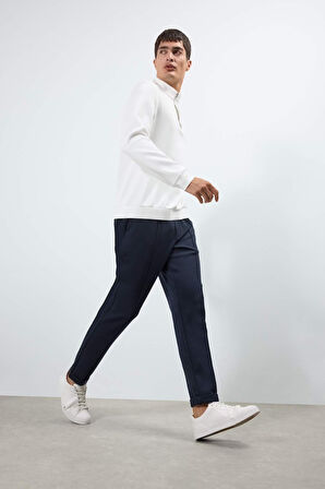 Jogger Fit Düz Paça Skuba Dalgıç Kumaş Pantolon