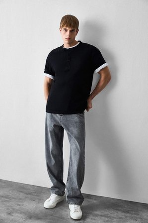 DeFacto Baggy Fıt Jean Yıkamalı Pantolon B3925AX26SPNM55