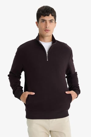 DeFacto Yumuşak Tuşe Fermuarlı Sweatshirt E9629AX25AUBN337