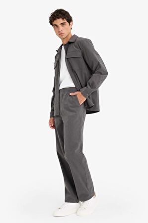 Wide Leg Geniş Paça Fitilli Kadife Pantolon