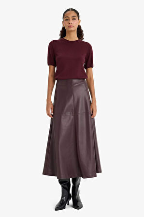 Regular Fit Bisiklet Yaka Kısa Kollu Triko Kazak