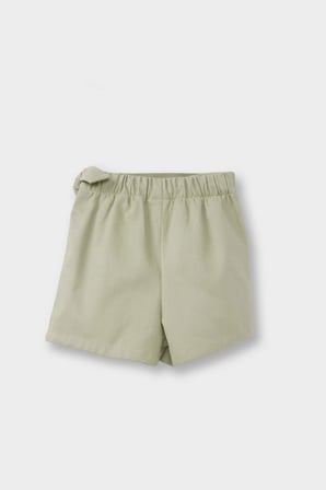 Kız Bebek Çiçekli Gabardin Şort Etek 