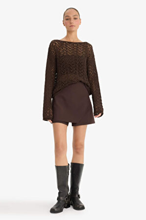 Yüksek Bel Şort Etek