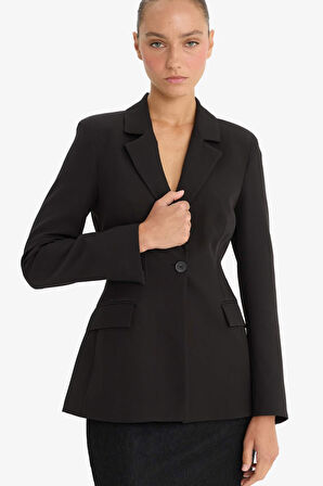 Regular Fit Düğmeli Blazer Ceket 