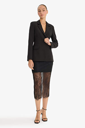 Regular Fit Düğmeli Blazer Ceket 