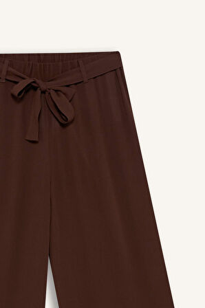 Culotte Geniş Paça Krinkıl Viskon Kapri