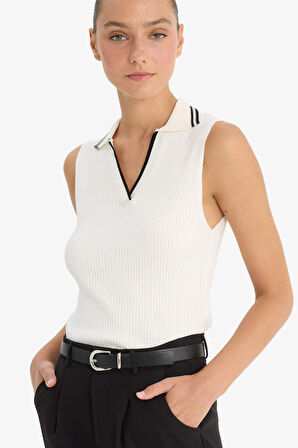 Fitted Polo Yaka Triko Atlet