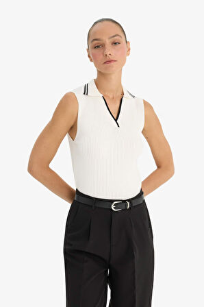 Fitted Polo Yaka Triko Atlet