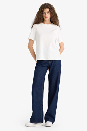 Regular Fit Bisiklet Yaka Kısa Kollu Tişört